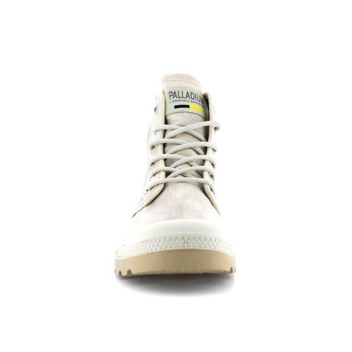 Dámské Boty Palladium Pampa Hi WAX Světle Šedé | CZ AFT-56L